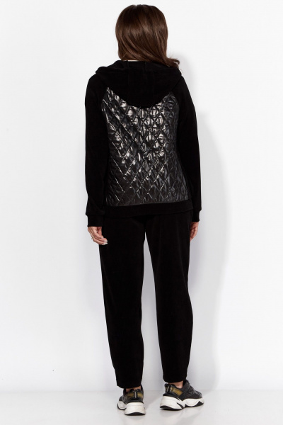 Брюки и куртка из вельвета и плащёвой ткани на каждый день TAiER 1324 черный - фото 6