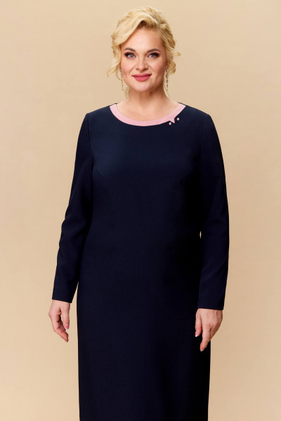 Текстильное платье полуприлегающего силуэта с нагрудными вытачками Линия Л Б-1993 - фото 4