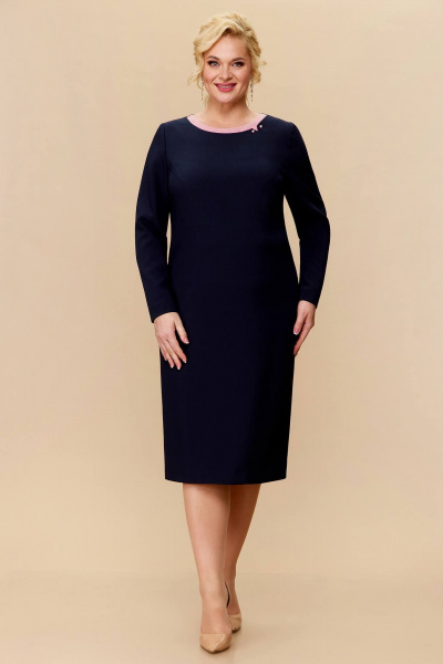 Текстильное платье полуприлегающего силуэта с нагрудными вытачками Линия Л Б-1993 - фото 1