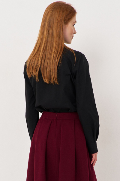 Рубашка прямого кроя с декоративными подвесками FLAIM 1116 черный - фото 3