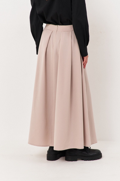 Юбка свободного кроя с клапанами из текстильной ткани FLAIM 1117.02 бежевый - фото 3