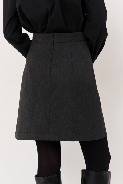 Юбка прямого силуэта из костюмной текстильной ткани FLAIM 1120 серый_графит - фото 6