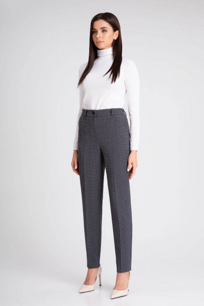 Деловой костюм с жилетом и классическими брюками IVARI 20403/1 гусиная_лапка - фото 4