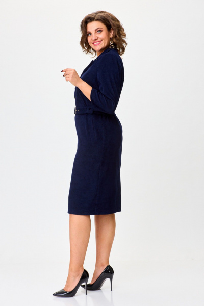 Вельветовое платье полуприлегающего силуэта с карманами БАГРЯНИЦА 2240 - фото 2