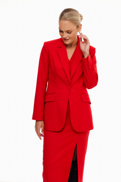 Платье с обтягивающим силуэтом и разрезом сзади Prestige 5234/1 красный - фото 1