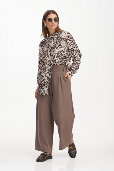 Круглогодичная рубашка из текстиля с фигурным низом NiV NiV fashion 3153 - фото 5