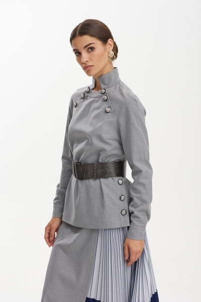 Джемпер прямой из костюмной ткани с пуговицами NiV NiV fashion 3157/1 - фото 11