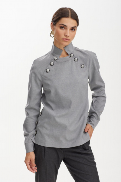 Джемпер прямой из костюмной ткани с пуговицами NiV NiV fashion 3157/1 - фото 3