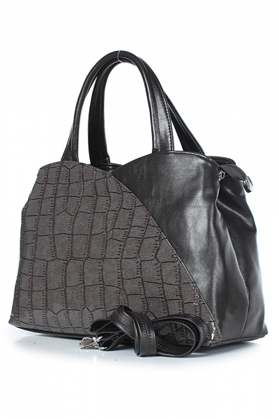 Сумка на два отделения с застежкой-молнией, металлические ручки Galanteya 12324.24с637к45 кор.т/серый - фото 1