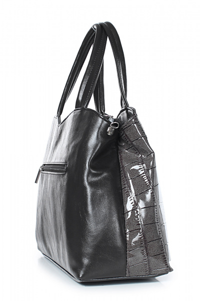 Сумка на два отделения с застежкой-молнией, металлические ручки Galanteya 12324.24с637к45 кор.т/серый - фото 4