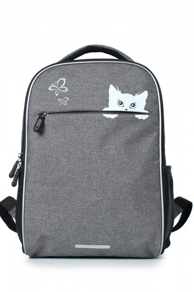 Рюкзак на одно отделение со стяжным ремнем и ручкой-петлей Galanteya 41223.24с85к45 серый_св. - фото 1