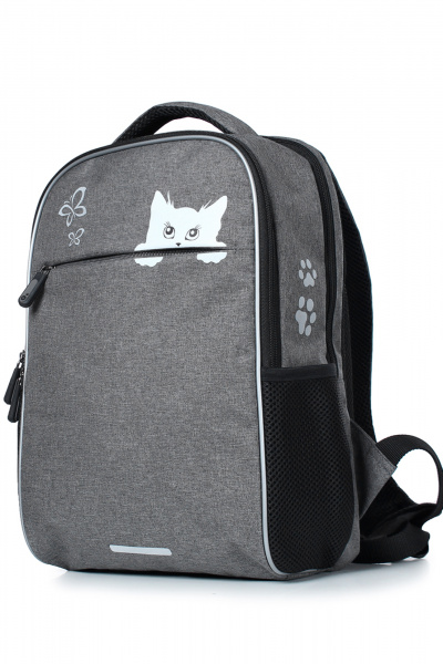 Рюкзак на одно отделение со стяжным ремнем и ручкой-петлей Galanteya 41223.24с85к45 серый_св. - фото 2