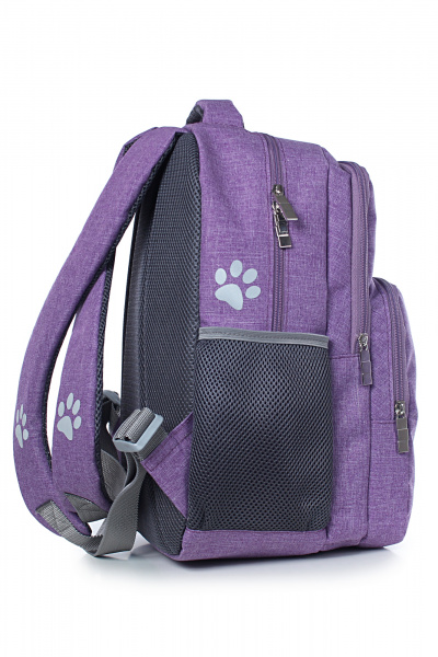 Фиолетовый рюкзак на два отделения с объемным карманом и декоративными элементами Galanteya 43322.23с409к45 фиолетовый - фото 4