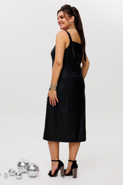 Сарафан из эко-кожи с заниженной линией талии и карманами Anelli 1497 готика - фото 21