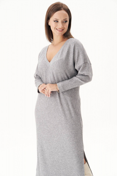 Трикотажное платье с разрезом и мерцающим эффектом Fantazia Mod 4935 - фото 2