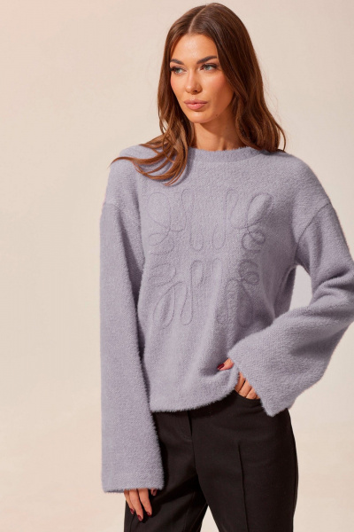 Демисезонный джемпер прямого силуэта из трикотажа Lyushe 3952 - фото 1