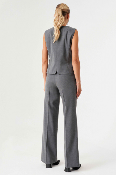 Жилет классический в стиле деловой и повседневный Панда 194238w серый - фото 6