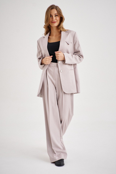 Серый деловой жакет свободного кроя EZER 1042 - фото 2