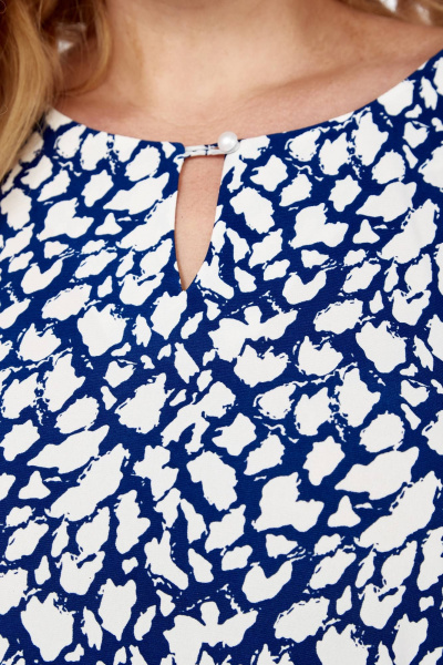 Модная черная блуза из трикотажа и шифона с рукавами Линия Л Б-2016 - фото 4