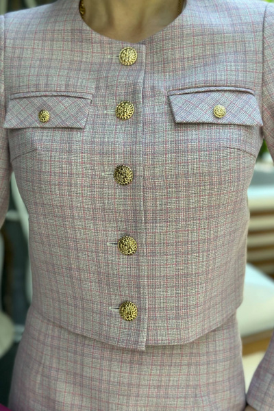 Короткий жакет в стиле Шанель из текстиля Garsonnier 130012.058 - фото 5