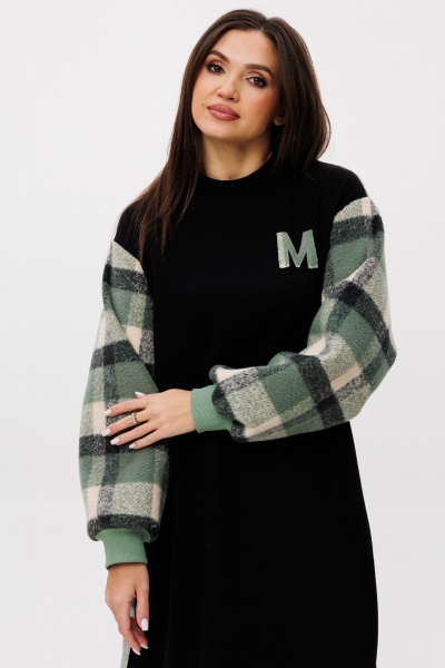 Платье Michel chic 2159 зеленый-клетка - фото 7