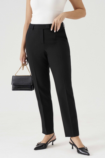 Брюки классические из смесовой ткани с карманами Панда 192261w черный - фото 3