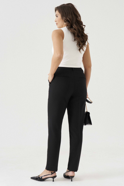 Брюки классические из смесовой ткани с карманами Панда 192261w черный - фото 5