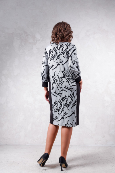 Прямое платье с V-образным вырезом из трикотажа Avanti 1645 - фото 2