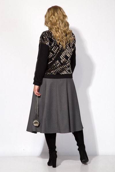 Джемпер и юбка эффектный комплект с вышивкой Liliana 1365к-н - фото 3