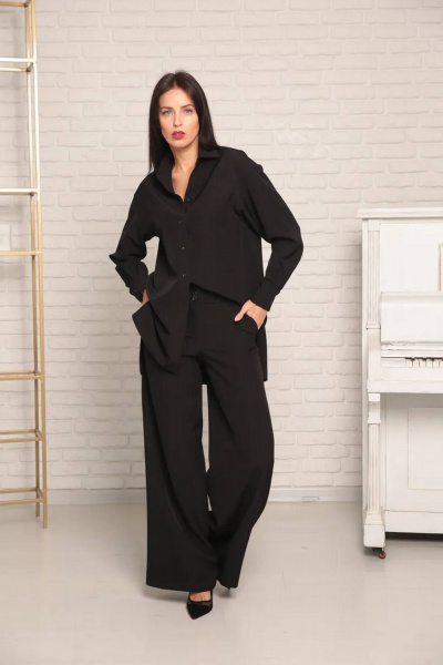 Демисезонная oversize рубашка из ткани хлопок для офиса и прогулок Gold Style 2497 - фото 3