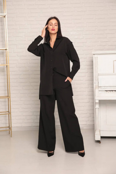 Демисезонная oversize рубашка из ткани хлопок для офиса и прогулок Gold Style 2497 - фото 2