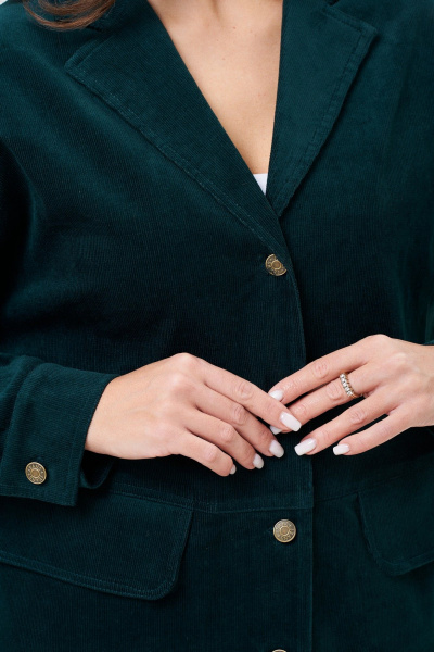 Брюки и жакет вельветовые зауженные демисезон TVIN 7822 темно-бирюзовый - фото 13