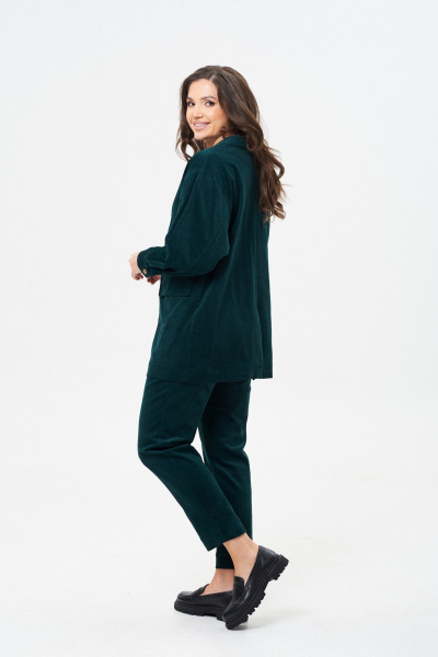 Брюки и жакет вельветовые зауженные демисезон TVIN 7822 темно-бирюзовый - фото 11