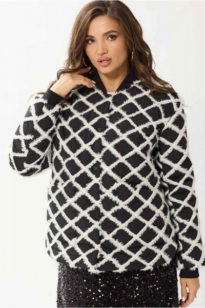 Куртка утепленная прямого силуэта на молниях Mislana 1147 черный - фото 16