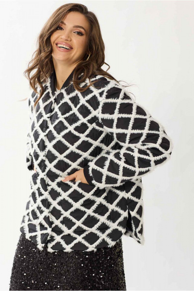 Куртка утепленная прямого силуэта на молниях Mislana 1147 черный - фото 15