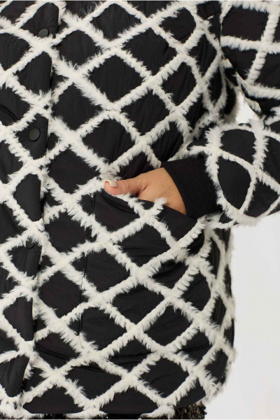 Куртка утепленная прямого силуэта на молниях Mislana 1147 черный - фото 14