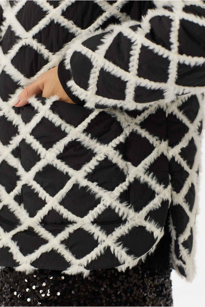 Куртка утепленная прямого силуэта на молниях Mislana 1147 черный - фото 13