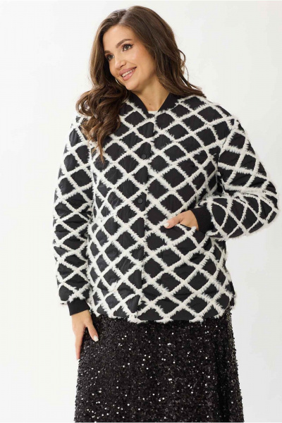 Куртка утепленная прямого силуэта на молниях Mislana 1147 черный - фото 12