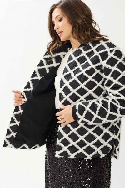 Куртка утепленная прямого силуэта на молниях Mislana 1147 черный - фото 11