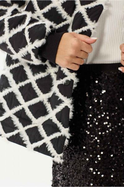 Куртка утепленная прямого силуэта на молниях Mislana 1147 черный - фото 10