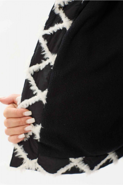 Куртка утепленная прямого силуэта на молниях Mislana 1147 черный - фото 9