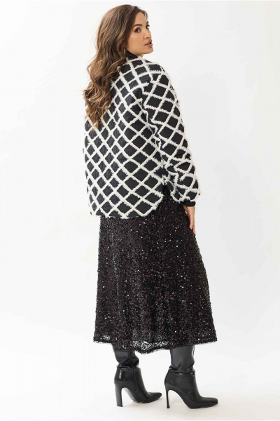 Куртка утепленная прямого силуэта на молниях Mislana 1147 черный - фото 8