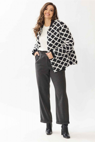 Куртка утепленная прямого силуэта на молниях Mislana 1147 черный - фото 7