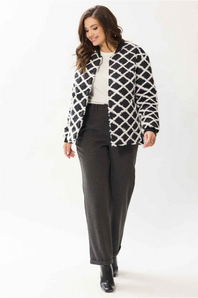 Куртка утепленная прямого силуэта на молниях Mislana 1147 черный - фото 6