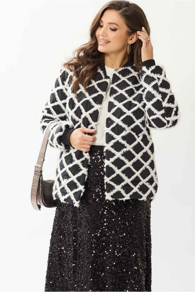 Куртка утепленная прямого силуэта на молниях Mislana 1147 черный - фото 3