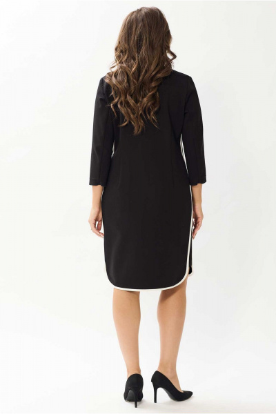 Платье из вискозы демисезонное деловое и на каждый день Mislana 1142 черный - фото 13