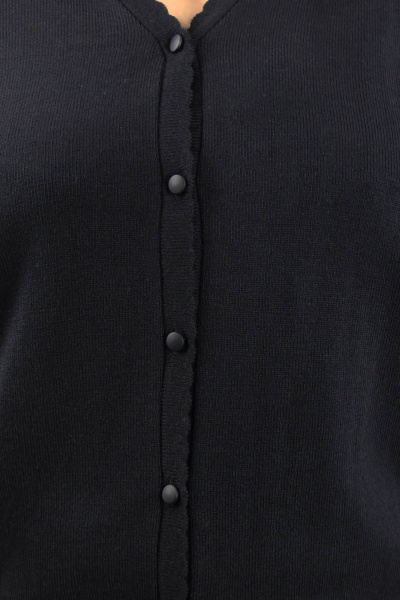 Кардиган на каждый день из трикотажа с V-образным вырезом Полесье С2555-21 1С8688-Д43 170,176 глубокий_черный - фото 3