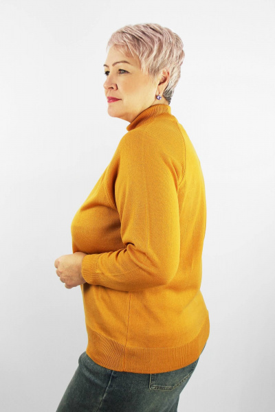 Оранжевый свитер из трикотажа с регланом на каждый день Полесье С3316-15 5С1754-Д43 170,176 закат - фото 2