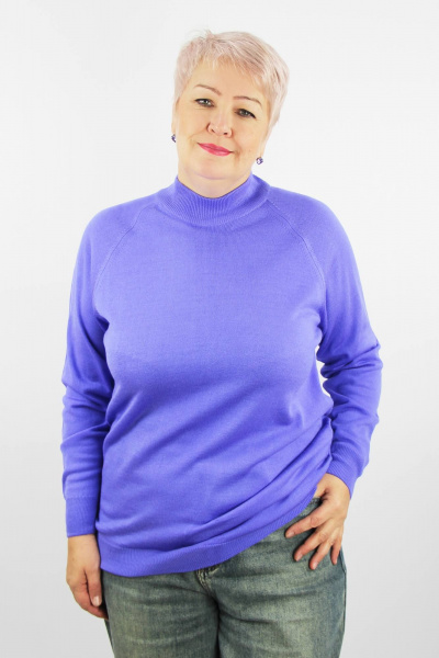Фиолетовый свитер из трикотажа с регланом для повседневной носки Полесье С3316-15 5С1754-Д43 170,176 космос - фото 1