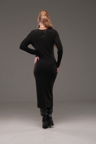 Платье из трикотажа на каждый день, демисезонное, черное Galean Style 960 черный - фото 9
